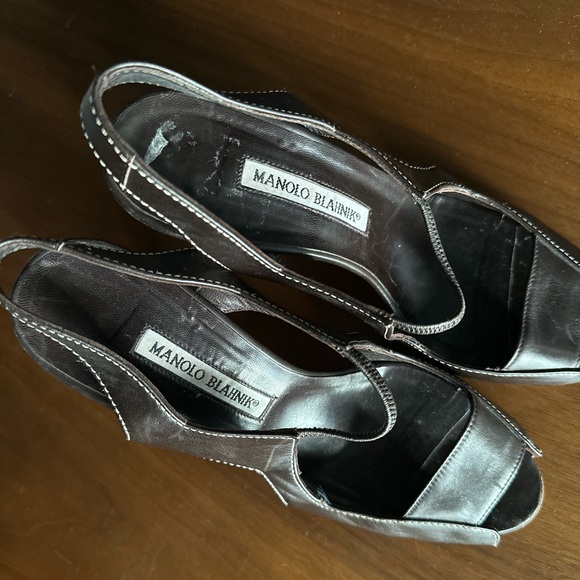 Manolo Blahnik - chocolate brown vintage heels - Picture 5 of 9
